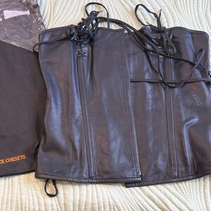 Black Leather Corset
